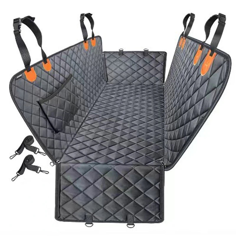 Waterproof Dog Car Seat Cover with Hammock and Safety Features
