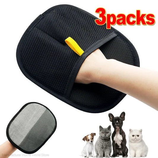 Pet Hair Remover Glove – Reusable Double-Sided Electrostatic Brush for Cats & Dogs, Grooming & Furniture Cleaning Tool