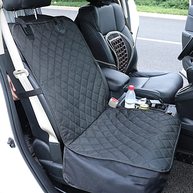 Universal Pet Seat Cover for Car Rear Seat, 100% Waterproof Dog Car Hammock with Visual Mesh Window and Side Zipper