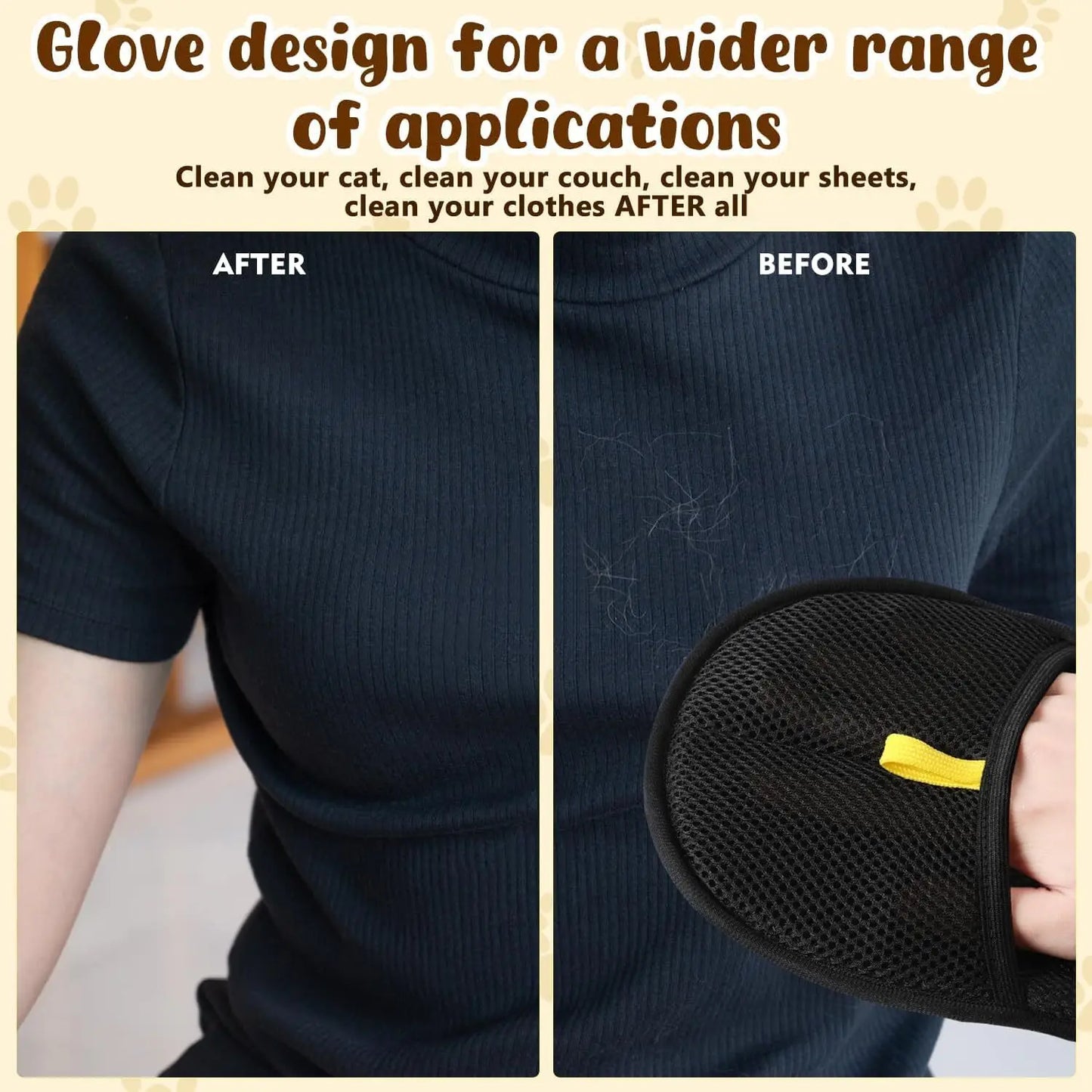 Pet Hair Remover Glove – Reusable Double-Sided Electrostatic Brush for Cats & Dogs, Grooming & Furniture Cleaning Tool