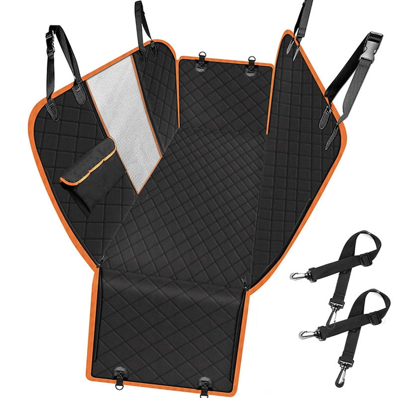 Waterproof Dog Car Seat Cover with Hammock and Safety Features