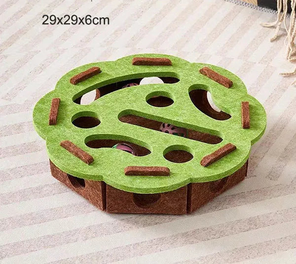 Cat Puzzle Maze Toy with Bell Ball - Interactive Fun Box