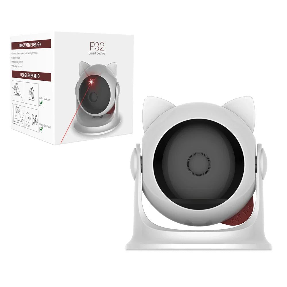Automatic Rechargeable Cat Laser Toy: Interactive Motion-Activated Indoor Pet Toy with Slow & Fast Modes